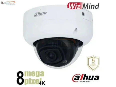 Dahua DH-IPC-HDBW5842RP-ASE-28B-S3 WizMind IP Dome Camera 4K 2.8mm IR 30m 12vdc PoE