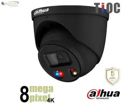 Dahua IPC-HDW3849H-AS-PV 2.8 mm Zwart 4K TiOC IP - Actieve afschrikking - 2,8mm
