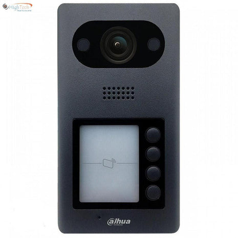 Dahua VTO3211D-P4 Video Intercom buitenpost met 4 drukknoppen, Mifare taglezer, PoE