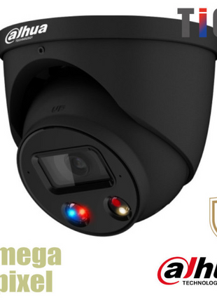 Dahua 5 megapixel TiOC IP - WizSense - Actieve afschrikking- HDW3549HP-AS Zwart